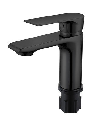 Metall Matte Schwarz Badezimmerbeckenmischer Wasserhahn Einhebel