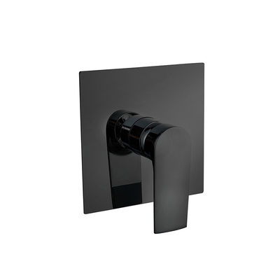 Moderne Matte Schwarz Messing Bad Dusche Wasserhähne Einzelhebel in der Wand versteckt