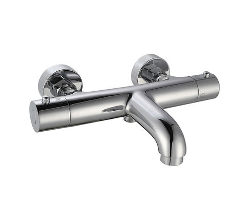 Thermostatische Temperatur einstellbares Bad oder Dusche Sprudel Mischer Bad Chromfarbe Messing Wasserhahn OEM Runde Klassisch