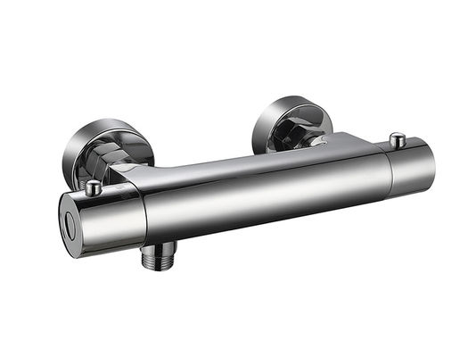 Thermostatische Temperatur einstellbare Duschspülung Mischer Bad Chromfarbe Messing Wasserhahn OEM Runde Klassiker