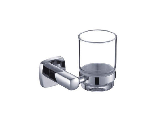 Einzelner Tumbler Halter Messing Glasbad OEM Messing Basis Quadrat mit Kurven Design