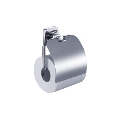 Bad Einzel Toilettenrollen Papierhalter Messing Chrom Farbe OEM Messing Basis Quadrat mit Kurven Design