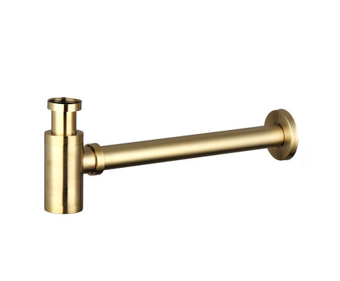 Gebürstete goldene Toilettenschale Abfall Siphon Bad Waschbecken Drainer