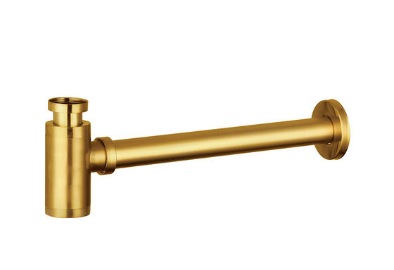 Zink Flaschenfalle Toilettenspüler Waschbecken Drainer Siphon Bad für Waschbecken gebürstet TI-Gold OEM