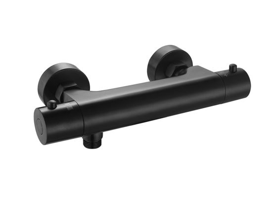Matte Schwarze Farbe Messing Thermostatik Wasserhähne OEM Runde Klassisch