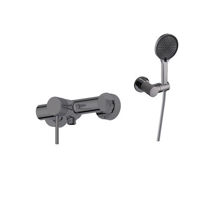 Gun Metall Messing Bad Dusche Wasserhähne Einhebel Ring Knurl Griff