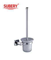 OEM Messing Toilettenbürstenhalter Glas Badezimmer Chrom mit Kurven-Design