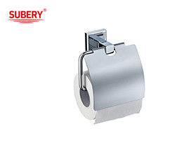 Messing Single Toilettenrollen Papierhalter Bad hochwertige Chromfarbe OEM Messing Basis Quadrat Design