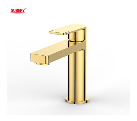 OEM Messing-Gold-Beckenmischer-Kran Einhebel-Badezimmer Warmes und Kaltes Wasser