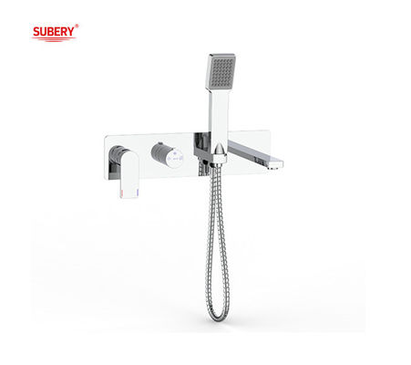 Moderne Wandbadezimmer-Duschmischer-Kranen Chrom-Brass-Einhebel