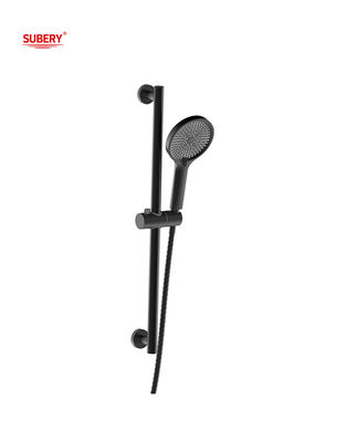 3 Funktion SUS304 Matte Schwarz Handheld Dusche Schieberad Rund Klassisch