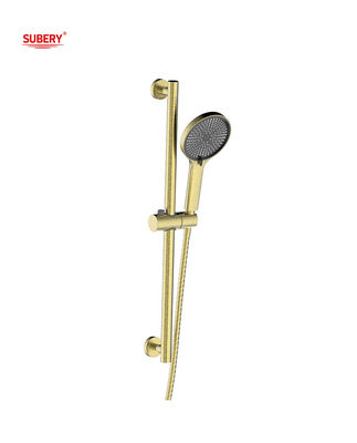 Brushed Golden Round Klassische Handheld Duschstange Wand montiert