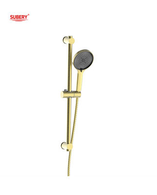 Brushed Golden Duschkopf Vertikale Schiebebar SUS304 3 Funktion