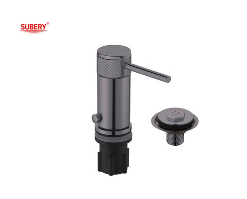 Moderne Single-Lever Bidet Ducha Messing Ringen Knurl Handgriffe Metall Griffe