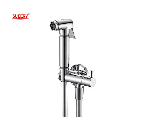 Badezimmer Toilette OEM Shattaf Set Messing Halter Messingventil PVC Schlauch 1,50m