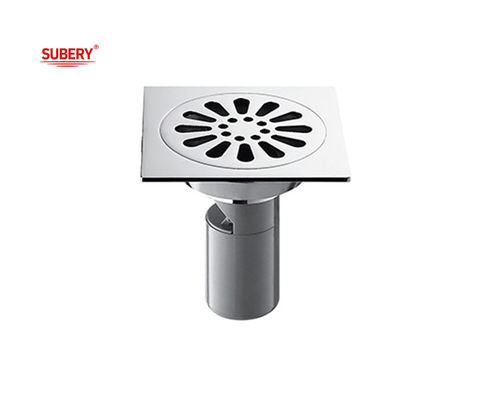 ODM OEM Badezimmer Fußboden Abfall Messing Modern Chrome 100 X 100mm