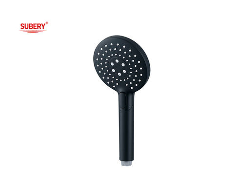 ABS Kunststoff 3-Funktion Handdusche Handdusche für Dusche Matte schwarze Badezimmer Silizium Düse rund leicht sauber OEM