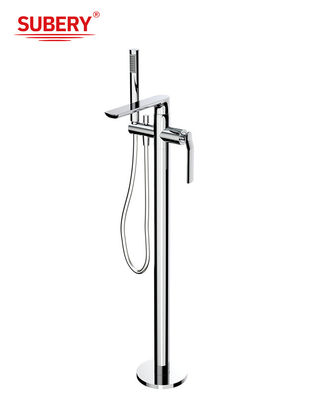 Messing-Chrom-Freiständige Badewanne-Kranen mit Einhebel