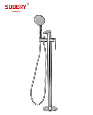 Moderne Single-Lever-Brass-Brasen-Bad-Kranen OEM-Bodenmontiert