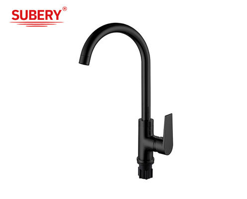Matt Schwarz Messing Küchenwaschbecken Kalt und Heiß OEM Single Lever