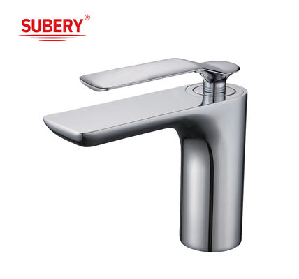 Waschbecken Wasserhähne Chrom modernes Badezimmer Waschbecken Wasserhahn Einhandgriff Waschbecken Warmkaltes Mischwasserhahn