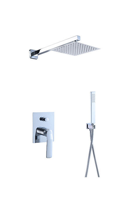 Einmaliges Hebel, versteckt in der Wand, Bad- oder Duschmischer mit Umleiter, Regendusche, Handdusche, Bad, Chrom-Brass-Kran, OEM