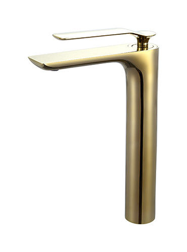 Brushed Golden Brass Beckenmischer Wasserhahn Einhebel Beckenmischer Bad Warmes und Kaltes Wasser OEM