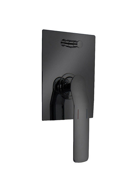 Einmaliger Hebel versteckt in der Wand Bad oder Dusche Mischer mit Umleiter matt schwarz Bad Messing Wasserhahn OEM