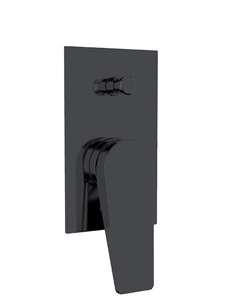 Einmaliges Hebel versteckt in der Wand Bad oder Dusche Mischer mit Ablenker Matt Schwarz Bad Messing Wasserhahn OEM