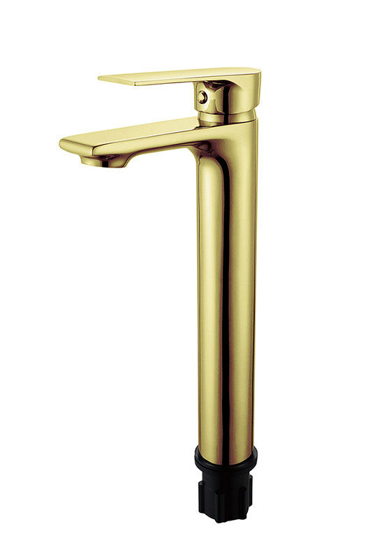Hochwasserbecken Mischerhahn Einhebelbadezimmer Goldener Messing Warm- und Kaltwasserversorger Hahn