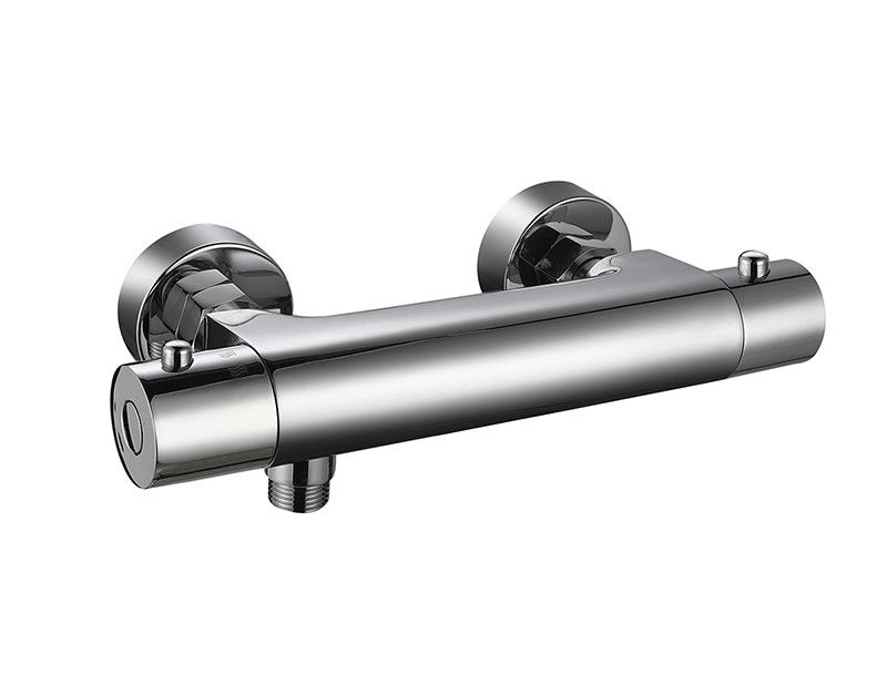 Thermostatische Temperatur einstellbare Duschspülung Mischer Bad Chromfarbe Messing Wasserhahn OEM Runde Klassiker