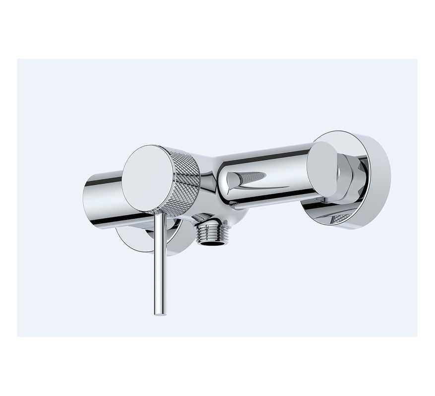 Einleger Bad Dusche Wasserhähne Ringförmig Knurl Griff Chrom Messing Kaltes und Heißes Wasser