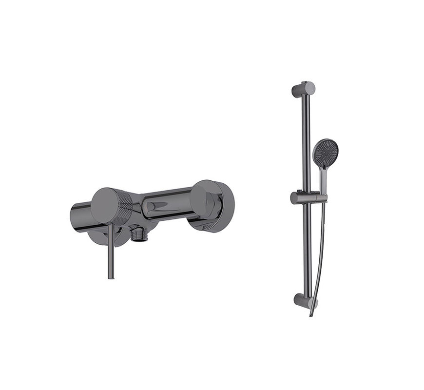 Einfach Hebel Dusche Mischer Bad Dusche Wasserhähne Schieberad Bar Schlauch Set Pistole Metall Messing