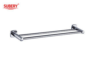 Double Rod Hand Handtuchhalter Messing Badezimmer Chrome Farbe OEM Messing Basis Quadrat mit Kurve Design