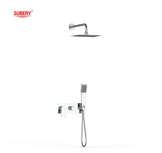 Einmaliges Hebel versteckt in der Wand Bad oder Dusche Mischer mit Ablenker Regendusche Handdusche Bad Matt Schwarz Messing Wasserhahn