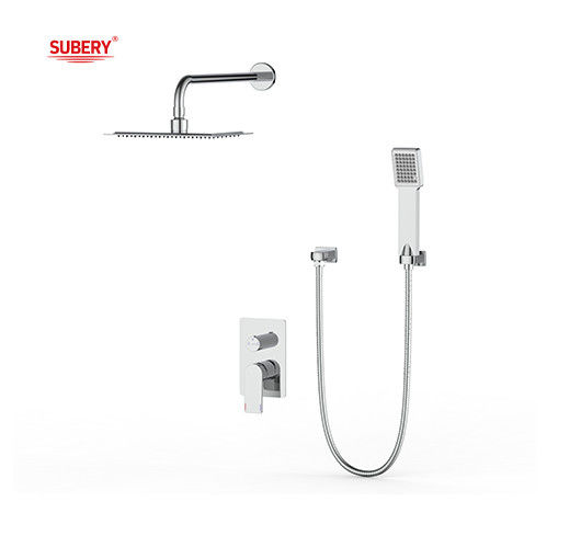 Einmaliges Hebel versteckt in der Wand Bad oder Dusche Mischer mit Ablenker Regendusche Handdusche Bad Matt Schwarz Messing Wasserhahn