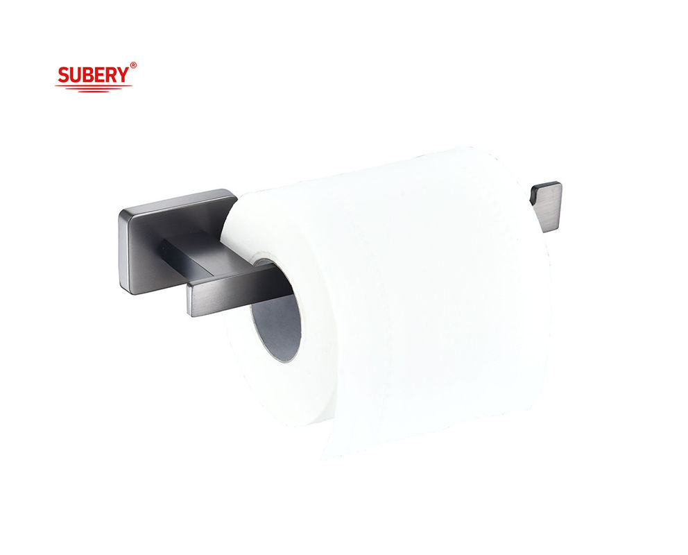 Zink Badezimmer Einzel Toilettenrolle Papier Pistole Halter Metall Farbe OEM Zink Basis Rechteck Design klassisch
