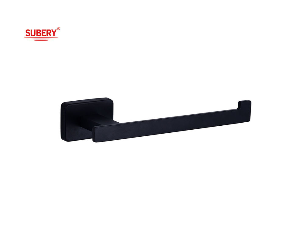 Zink Wand montiert Badezimmer Zubehör WC Toilettenrollen Papierhalter matt schwarz Rechteck Design OEM ODM