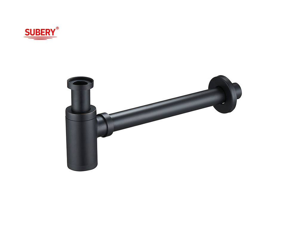 Matt Schwarz Siphon Badezimmer OEM Toilettenspender Abflüsse für Waschbecken Zink Flaschenfalle