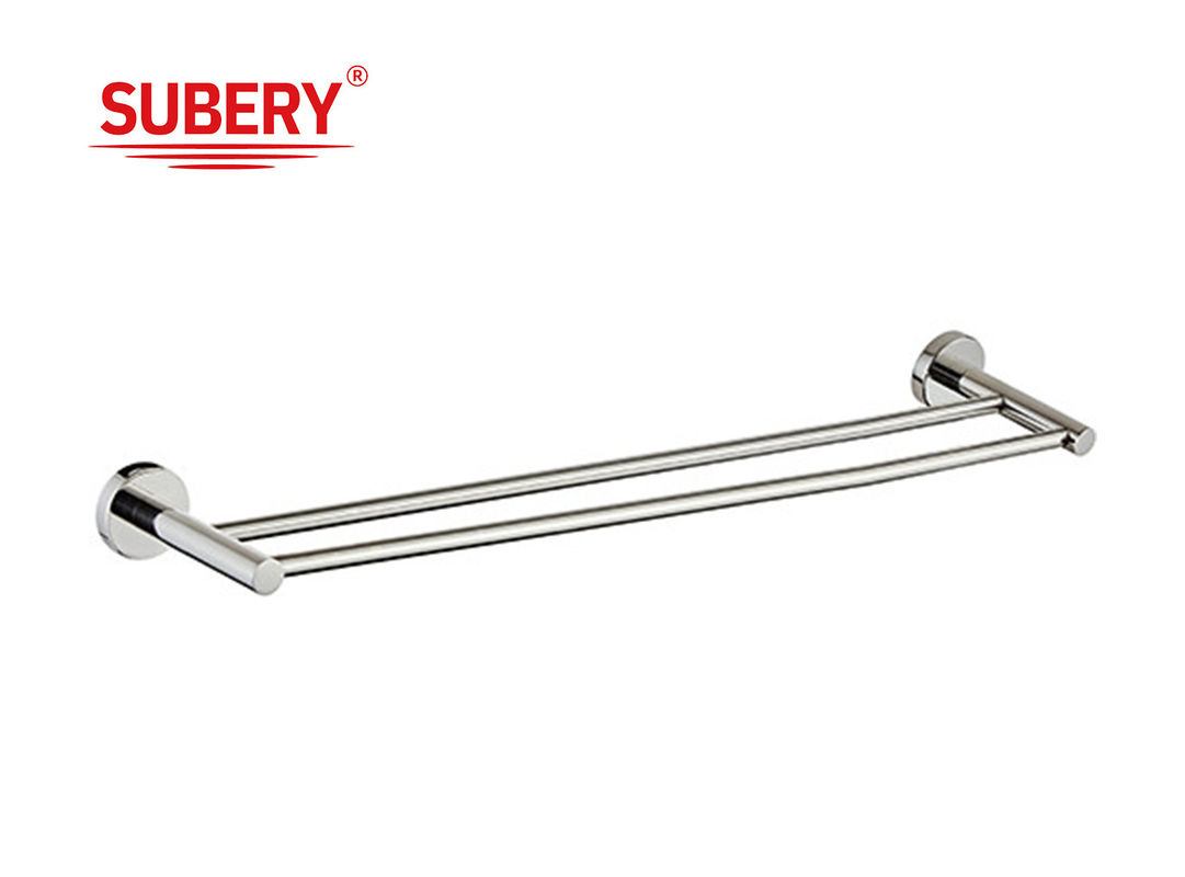Wandmontage Badezimmer Zubehör Set Chrom Veredelung Handtuch Bar Moderne Handtuch Schiene Doppelhandtuchstange