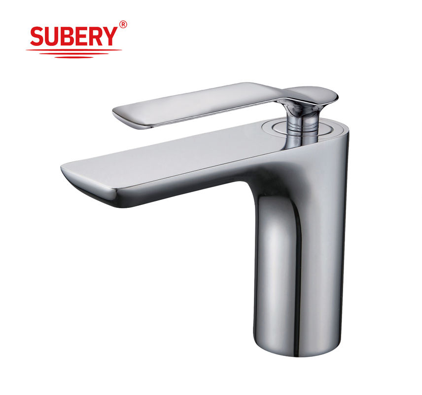 Waschbecken Wasserhähne Chrom modernes Badezimmer Waschbecken Wasserhahn Einhandgriff Waschbecken Warmkaltes Mischwasserhahn