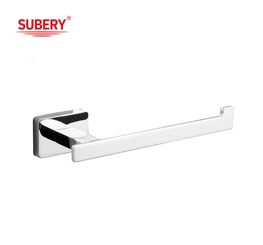 Zink Wand montiert Badezimmer Zubehör Einzelrollen Papierhalter Chrom Rechteck Design OEM ODM